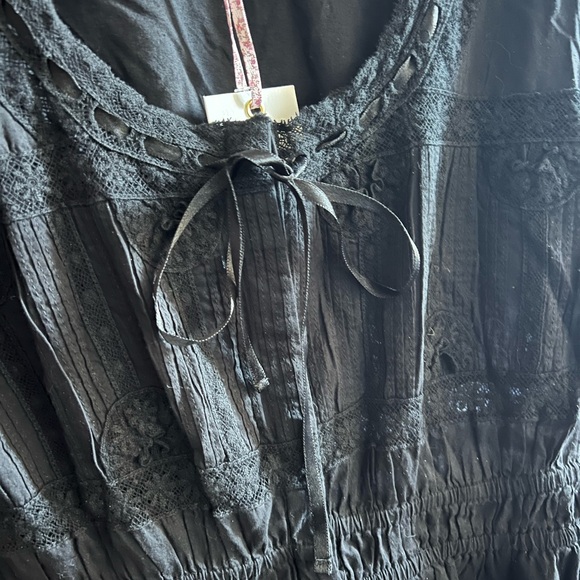 LoveShackFancy Wendy Black Dress New With Tags - Picture 3 of 9